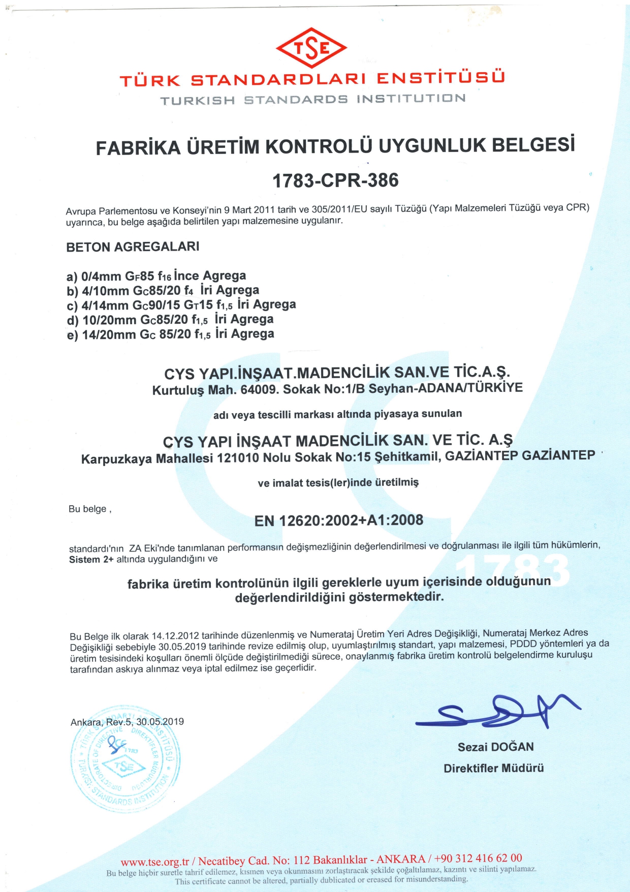 Cys Yapı | CE 12620