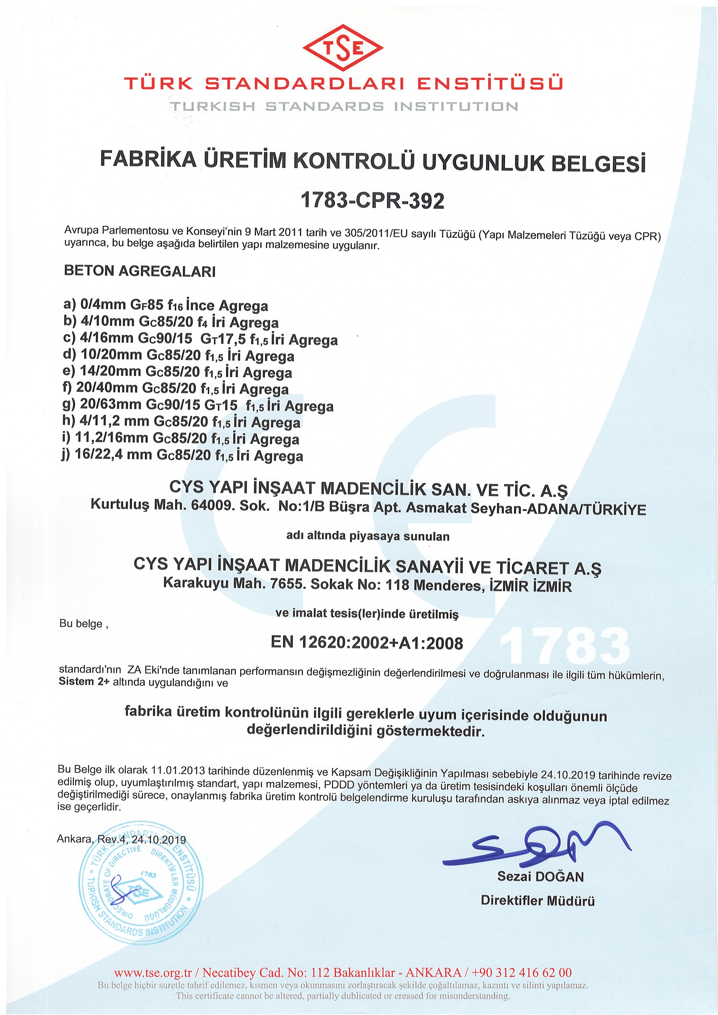 Cys Yapı | CE 12620