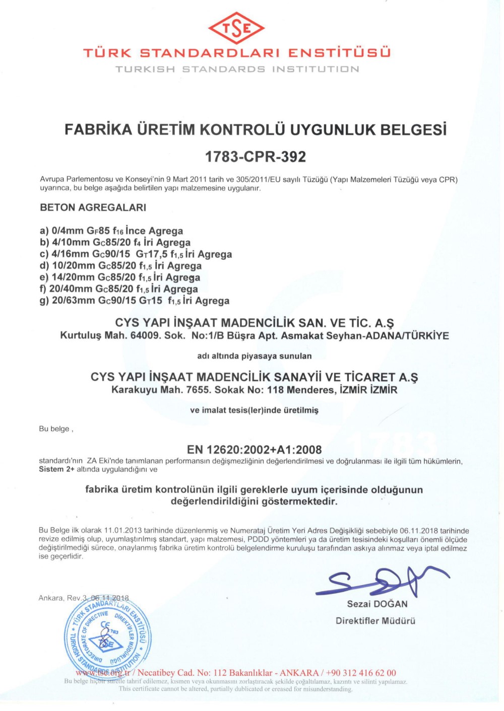 Cys Yapı | CE 12620